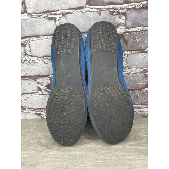 Rothy's The Square Pacific Blue Knit Fabric Ballet Flats Women Sz 11M US/42EU - Picture 11 of 16